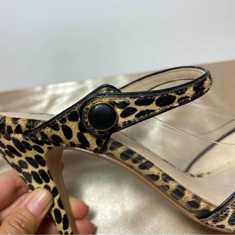 Louise Et Cie Lo-Joykiss 3 Speckled Cow Hair  Leopard Clear Piccola Size 9.5 - Picture 15 of 16